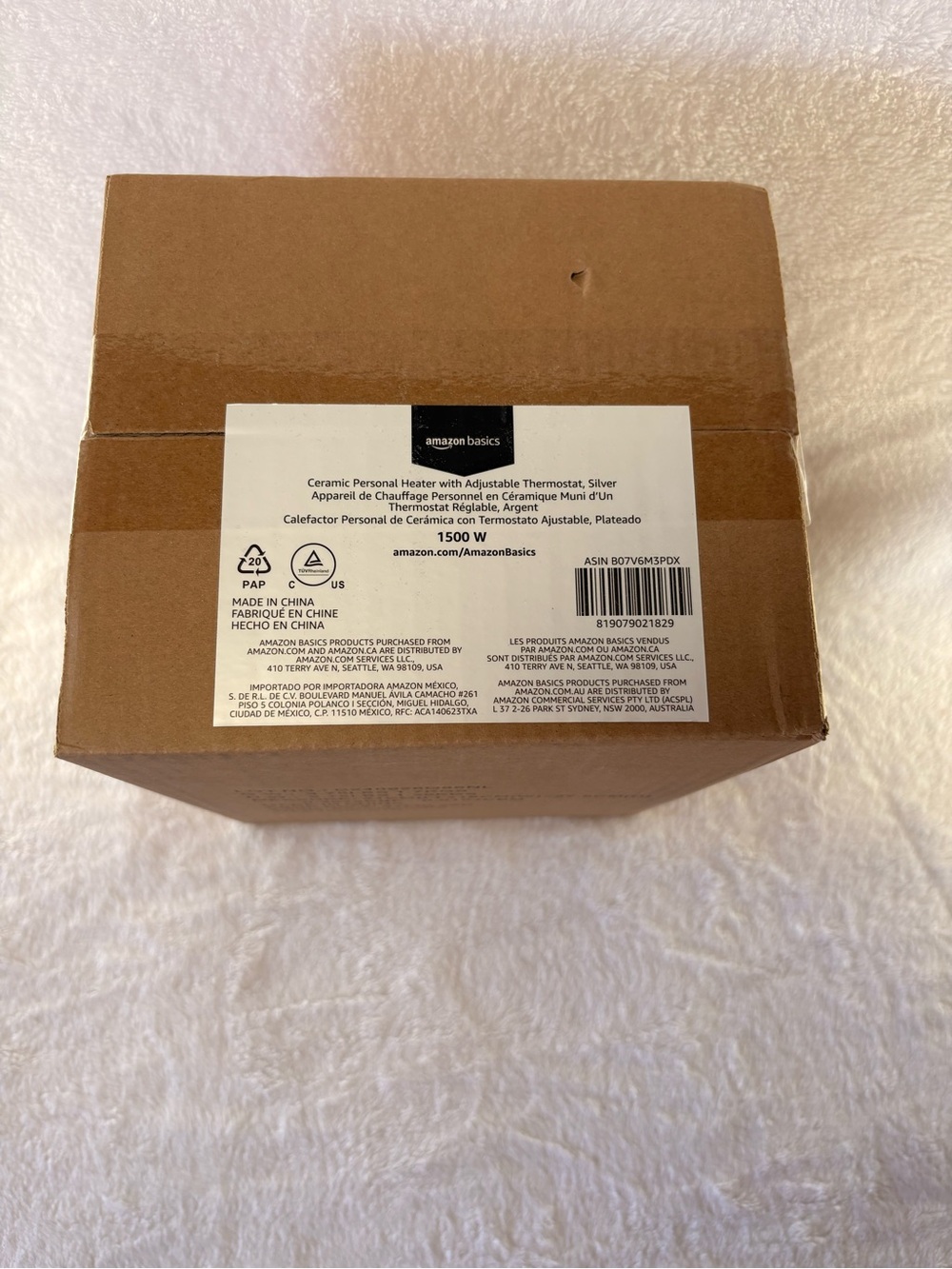 🔥 Amazon Basics Ceramic Personal Heater – 1500W – Silver/Gray – New In Box